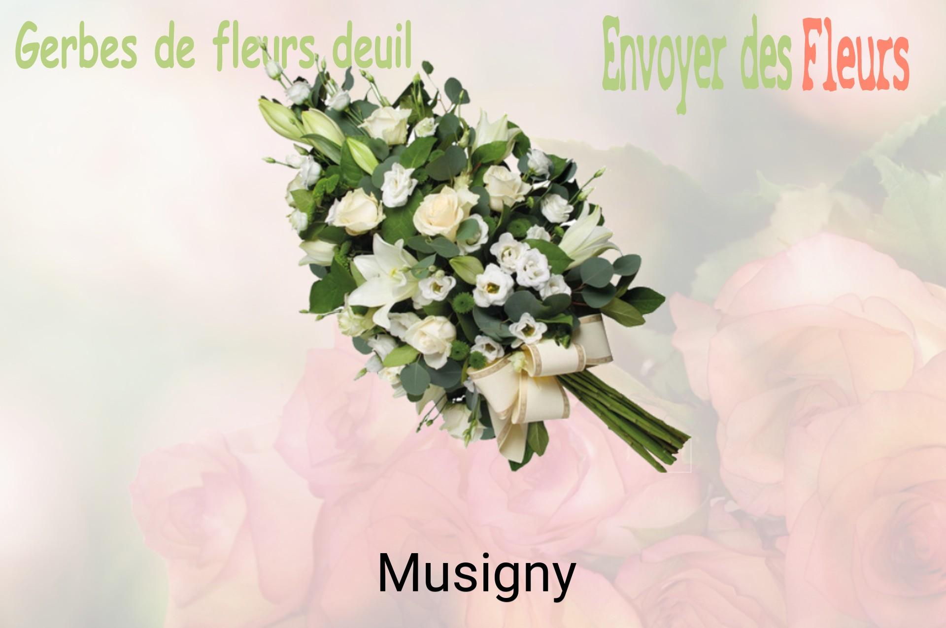 Gerbe de fleurs de deuil livrée à Musigny